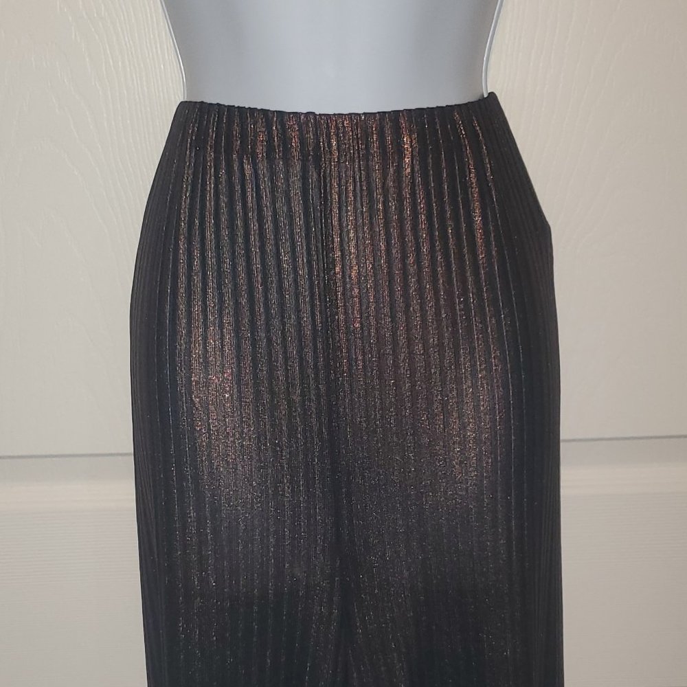 FOREVER 21 BRONZE WIDE LEG PANTS SIZE L